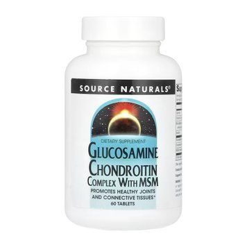 Глюкозамин Хондроитин Комплекс из МСМ Source Naturals Glucosamine Chondroitin Complex with MSM 60 Таблеток