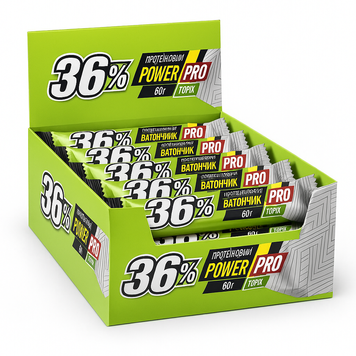 Протеїнові батончики Power Pro Protein Bar 36% 20x60 г Nut