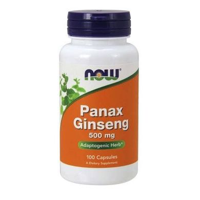 Женьшень Now Foods Panax Ginseng 500 mg 100 капсул