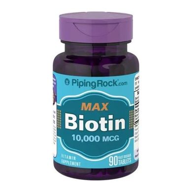 Биотин Piping Rock Max Biotin 10000 mcg 90 таблеток