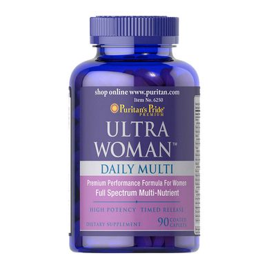 Вітаміни для жінок Puritan's Pride Ultra Woman Daily Multi Time Release (90 капс)