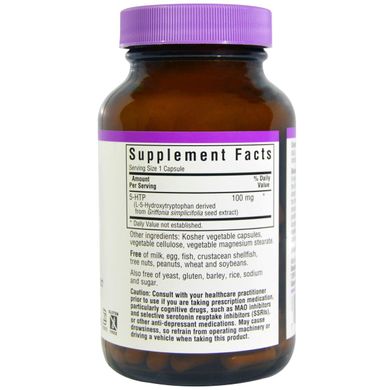 5-HTP (гідрокситриптофан ) 100 мг, Bluebonnet Nutrition, 60 капсул