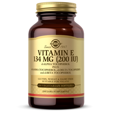 Вітамін Е, 200 МО, Vitamin E 200 IU, Solgar, 100 желатинових капсул