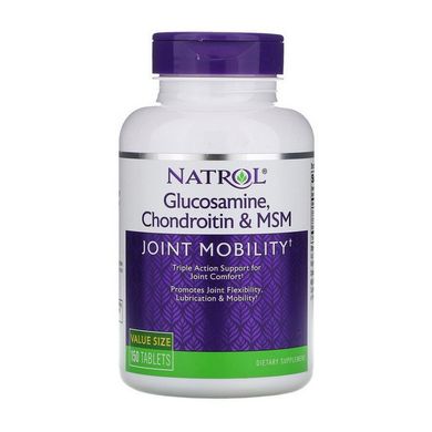 Глюкозамін хондроїтин МСМ Natrol Glucosamine, Chondroitin & MSM 150 таблеток