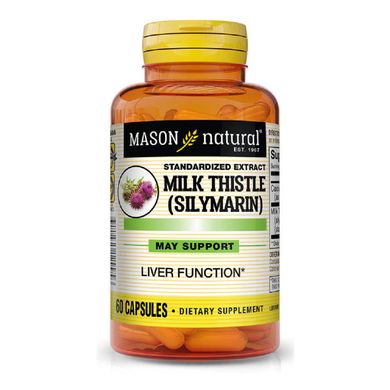 Розторопша (Сілімарін), Milk Thistle (Silymarin), Mason Natural, 60 капсул