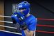 Боксерский шлем тренировочный PowerPlay 3068 PU + Amara Сине белый S
