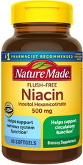 Ниацин Nature Made Niacin 500 mg 60 капсул