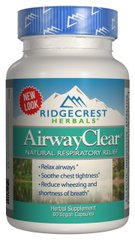 Натуральний Респіраторний Комплекс, AirwayClear, RidgeCrest Herbals, 60 гелевих капсул