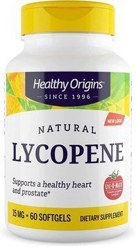 Ликопин, Natural Lycopene, Healthy Origins, 15 мг, 60 гелевых капсул