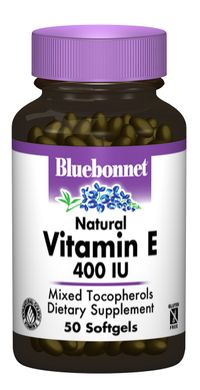 Натуральний Вітамін Е 400IU, Bluebonnet Nutrition, 50 желатинових капсул