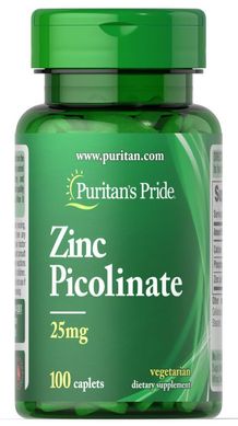 Цинк Puritan's Pride Zinc 25 mg 100 таб