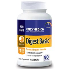 Digest Basic, формула основных ферментов, Enzymedica, 90 капсул