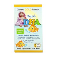 Детская Омега-3 California Gold Nutrition Baby's DHA with Vitamin D3 59 мл
