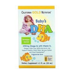 Дитяча Омега-3 California Gold Nutrition Baby's DHA with Vitamin D3 59 мл