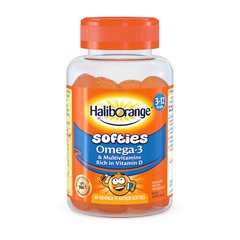 Омега 3 и мультивитамины Haliborange Softies Omega-3 & Multivitamins 60 софтгель, orange