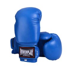 Боксерские перчатки PowerPlay 3004 синие 14 унций