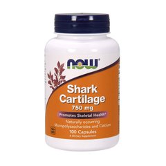 Акулий хрящ Now Foods Shark Cartilage 750 mg (100 капс) нау фудс
