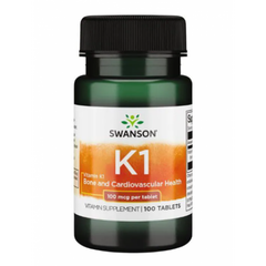 Витамин К1 Swanson Vitamin K-1 100mcg 100 таблеток