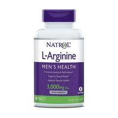 Л-Аргінін Natrol L-Arginine 3,000 mg 90 таблеток
