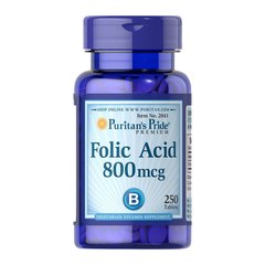 Фолієва кислота Puritan's Pride Folic Acid 800 mcg (250 таб)