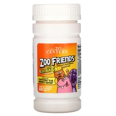 Вітаміни для дітей 21st Century Zoo Friends with Extra C 60 таблеток