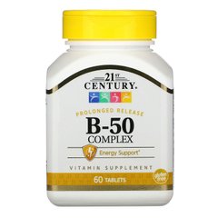 Комплекс вітамінів групи Б 21st Century Vitamin B-50 Complex 60 таблеток