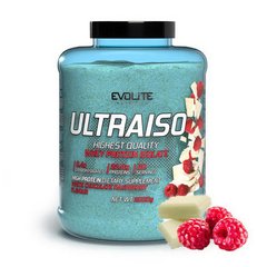 Сироватковий протеїн ізолят Evolite Nutrition UltraIso 2000 г white chocolate rasperry