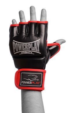 Перчатки для MMA PowerPlay 3058 черно-красные XL