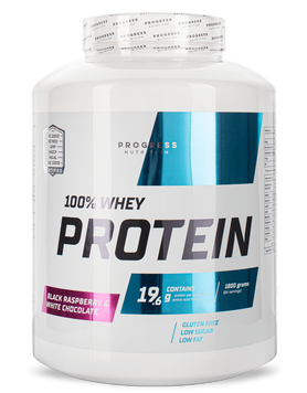 Сывороточный протеин концентрат Progress Nutrition 100% Whey Protein 1800 г Черная малина и белый шоколад