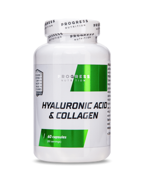 Гіалуронова кислота і колаген Progress Nutrition Hyaluronic acid & collagen 60 капсул
