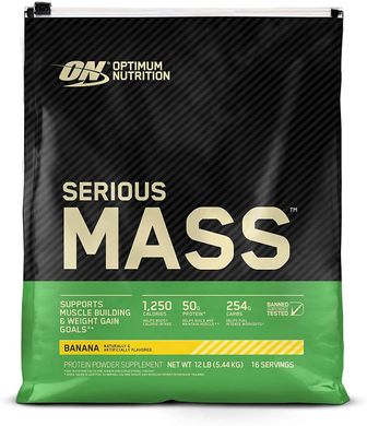 Гейнер для набору маси Optimum Nutrition Serious Mass 5,4 кг сириус мас banana