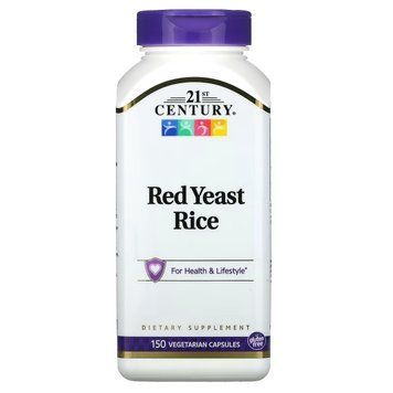 Красный дрожжевой рис, Red Yeast Rice, 21st Century, 150 вегетарианских капсул