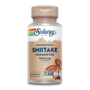 Ферментвоаний Гриб Шиїтаке Solaray Fermented Shiitake Mushroom 1000mg 60 вег. капсул