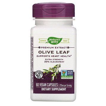 Экстракт листьев оливы, Olive Leaf, Nature's Way, веган, 60 капсул