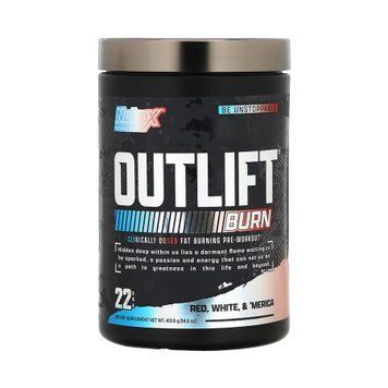 Передтренувальний комплекс для спалювання жиру Nutrex Outlift Burn 414 г Red White & Merica