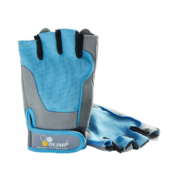 Рукавички в зал Olimp Hardcore Fitness ONE Blue хардкор фітнес блакитні L