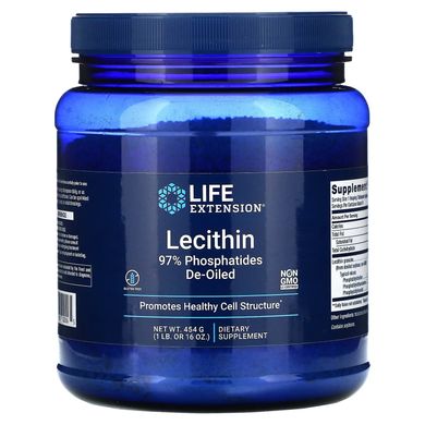 Лецитин, Lecithin, Life Extension, 16 унций (454 г)