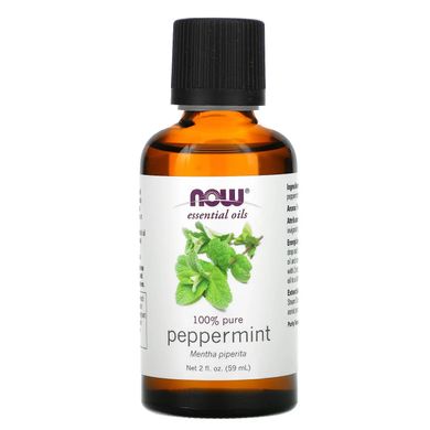 Эфирное масло перечной мяты Now Foods (Essential Oils Peppermint Oil Invigorating Aromatherapy Scent) 59 мл