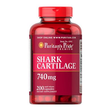 Акулий хрящ Puritan's Pride Shark Cartilage 740 mg 200 капс