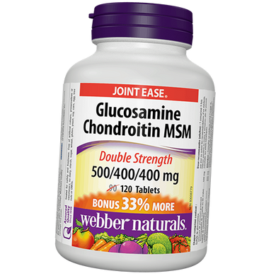 Глюкозамин хондроитин МСМ Webber Naturals Glucosamine Chondroitin MSM D. S. 120 таблеток