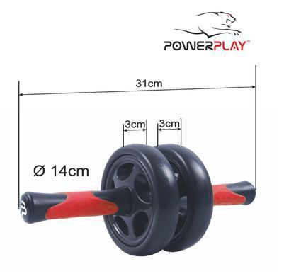 Колесо для пресу подвійне PowerPlay 4327 Чорно-червоне