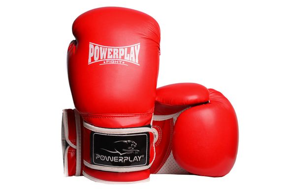 Боксерские перчатки PowerPlay 3019 красные 14 унций