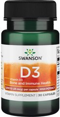 Витамин Д3 Swanson Vitamin D3 High Potency 1000 IU 30 капсул