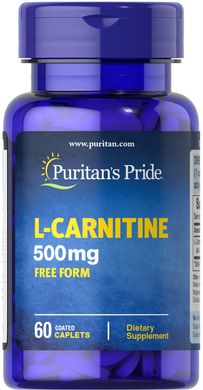 Л-карнитин Puritan's Pride L-Carnitine 500 mg 120 каплет
