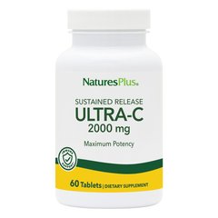 Витамин С, Ultra-C, 2000 мг, Nature's Plus, 60 таблеток