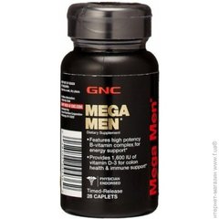 Вітаміни для чоловіків GNC Mega Men Multi 28 капсул