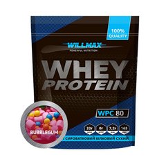 Сироватковий протеїн концентрат Willmax Whey Protein 80 (1 кг) Полуничне джем