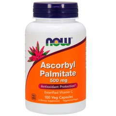 Аскорбил Пальмитат, Ascorbyl Palmitate, NOW, 500 мг, 100 вегетарианских капсул