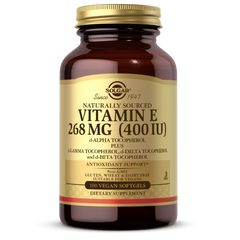Вітамін E Solgar (Vitamin E) 268 мг 400 МО 100 м'яких вегетаріанських капсул