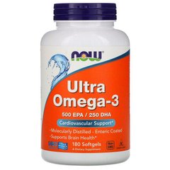 Омега 3 Now Foods Ultra Omega-3 180 кап риб'ячий жир